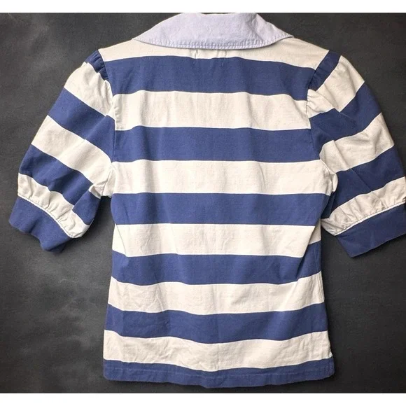 Maeve Anthropologie Puff-Sleeve Polo Top Size Small - Picture 3 of 8